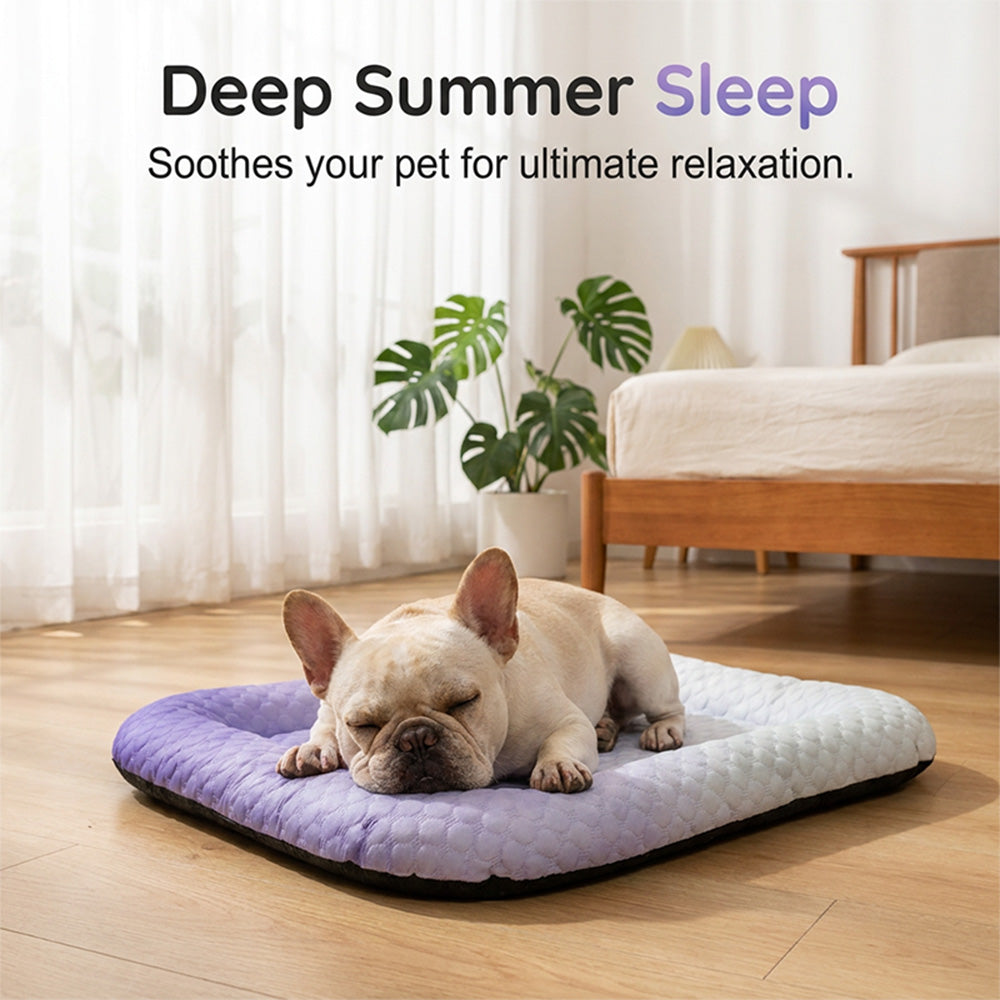 ❄️Pet Cooling Mat for Dogs & Cats 🐾  Naturally Cool Ice-Silk Pad • Breathable, Washable & Soft---Polarvix®