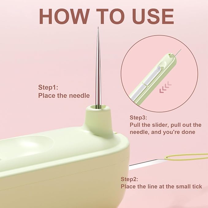 ✂️2-in-1 Needle Threader & Seam Ripper with Retractable Design for Hand Sewing, Quilting & Needle Crafts🪡--Polarvix®