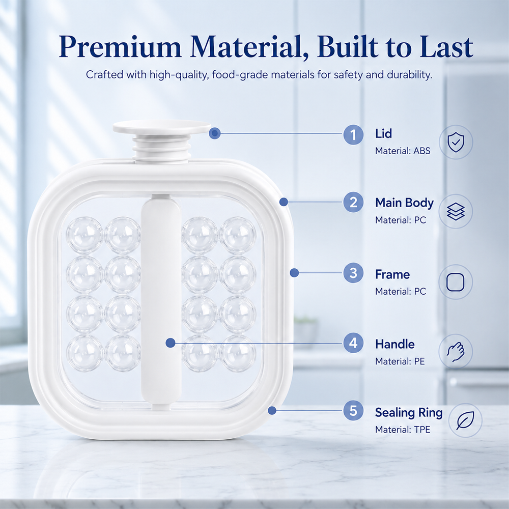 🌞Summer New Hot Selling💦Portable Silicone Ice Ball Maker Kettle🧊--Polarvix®