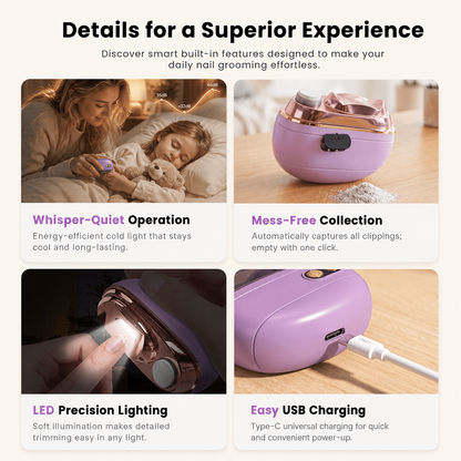 ✂️ LIMITED-TIME 40% OFF! 💅 2-in-1 Smart Electric Nail Clipper & Polisher 🌟Polarvix®