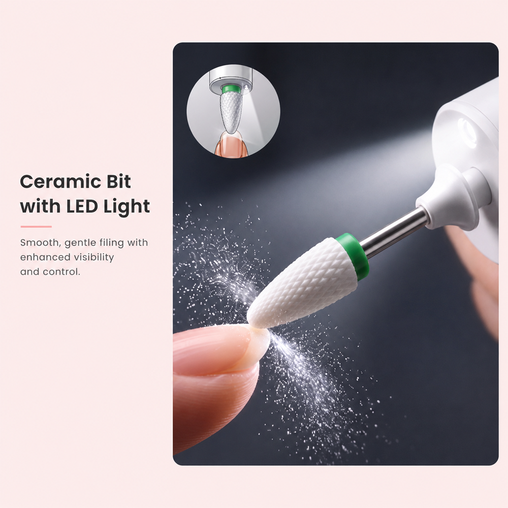 🥳2026 HOT SALE🥳50% OFF! 💅 Professional Electric Nail Polisher – Smooths thick nails. Multiple heads for shaping & buffing---Polarvix®