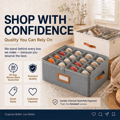 👟 Fabric Shoe Organizer Storage Box – Foldable, Large Capacity, Dustproof & Breathable for Closet & Bedroom Polarvix®🧺✨