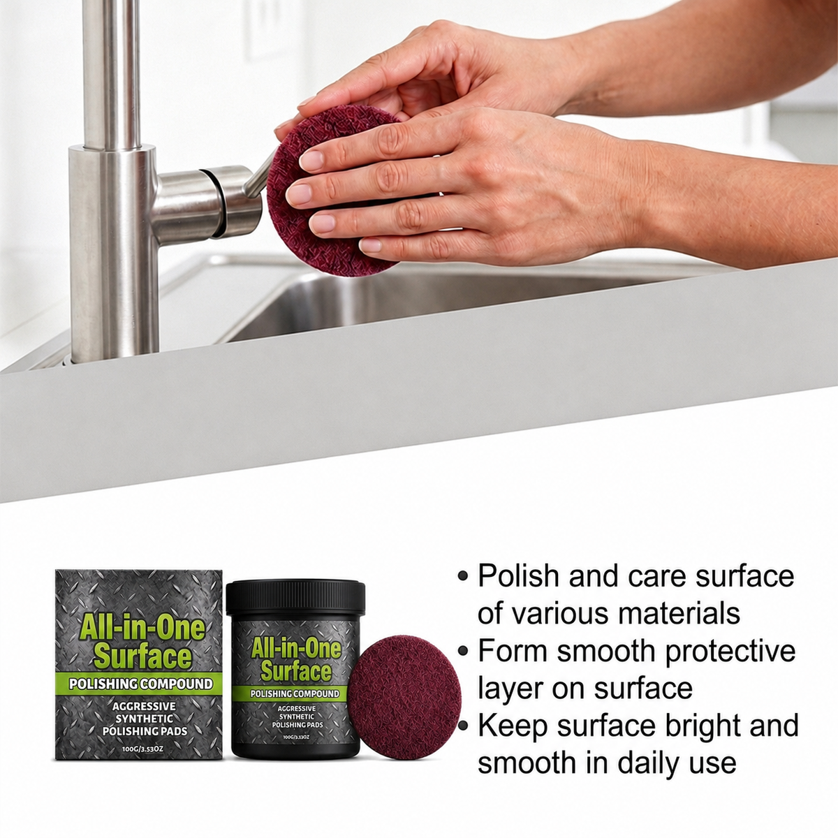 🎉HOT SALE✨All-in-One Surface Restoration Polish with Pad😎--Polarvix®