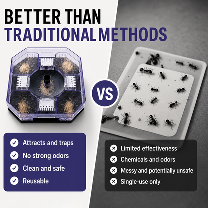 ⏳Time-Limited Special⏰ Reusable Roach Trap – Physical capture, no toxic sprays. One‑way doors, easy to check & clean. Safe for homes with kids & pets! 🏠✨---Polarvix®