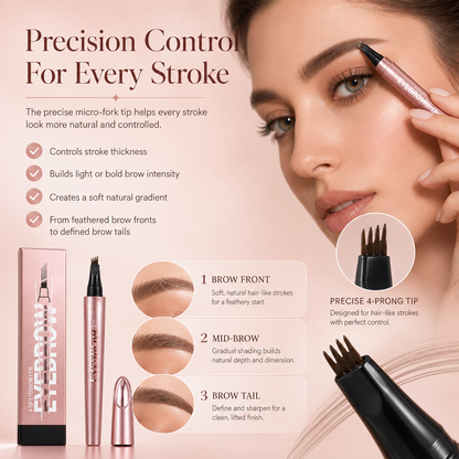 🌿Waterproof Micro-Fork Brow Pencil – 🌿Natural Hair-Like Brows--Polarvix®