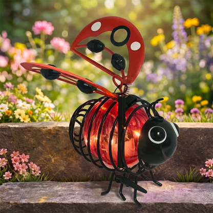 Polarvix® 🐝Hanging Solar Bee Light – Warm Amber Glow, Flicker-Free, Perfect for Garden Parties – Spread Joy Day and Night 🌞🌜