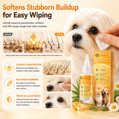 Daily Eye Cleaning--Gentle Pet Eye Stain Remover Drops, Nourishing Soothing Essence for Dogs and Cats Polarvix®