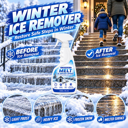 👑 Pet Friendly Salt-Free Ice Melting Spray, ❄️❄️Quick Spray-On De-Icer, Protects Paving & Garden From Salt Damage