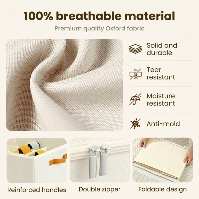 👟 Fabric Shoe Organizer Storage Box – Foldable, Large Capacity, Dustproof & Breathable for Closet & Bedroom Polarvix®🧺✨