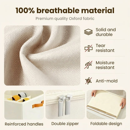 👟 Fabric Shoe Organizer Storage Box – Foldable, Large Capacity, Dustproof & Breathable for Closet & Bedroom Polarvix®🧺✨