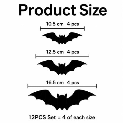 🎃 3D LED Bat Light Halloween Wall Decor🦇🦇 – Polarvix® Glowing Spooky Party Ornaments