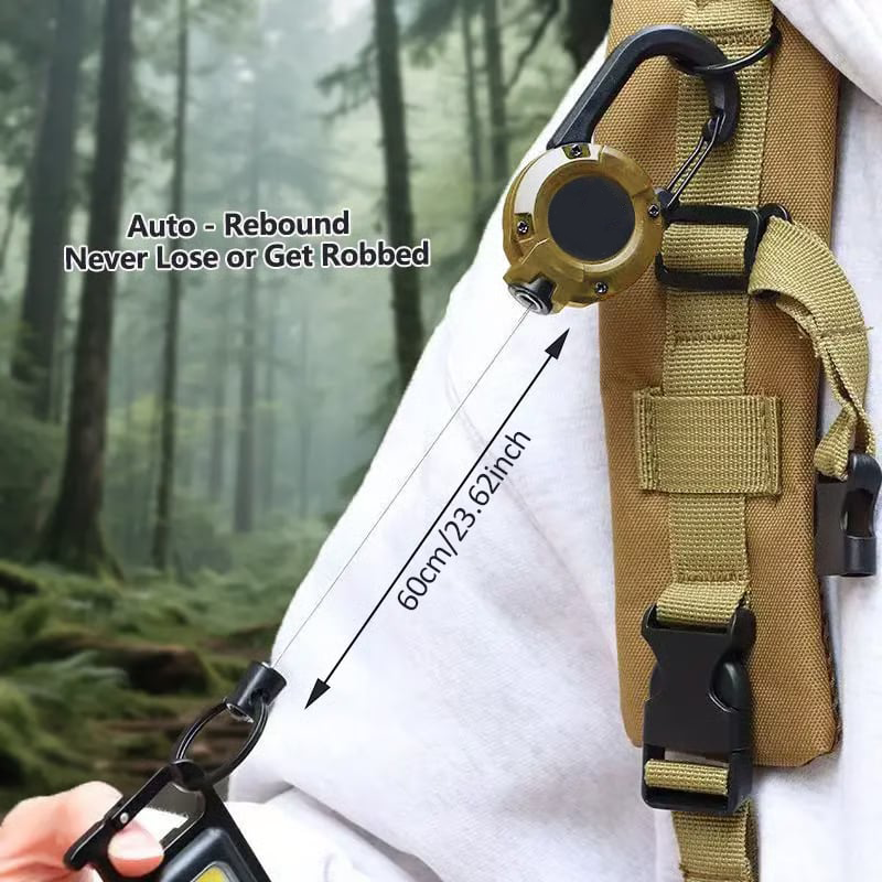 upsell Polarvix® 💥LAST DAY SALE 40%OFF💥🏆Retractable Carabiner Keychain 🎣 – 60cm Steel Cord, Heavy-Duty Badge Reel, Lightweight EDC Tool for Keys, ID & Outdoor Use