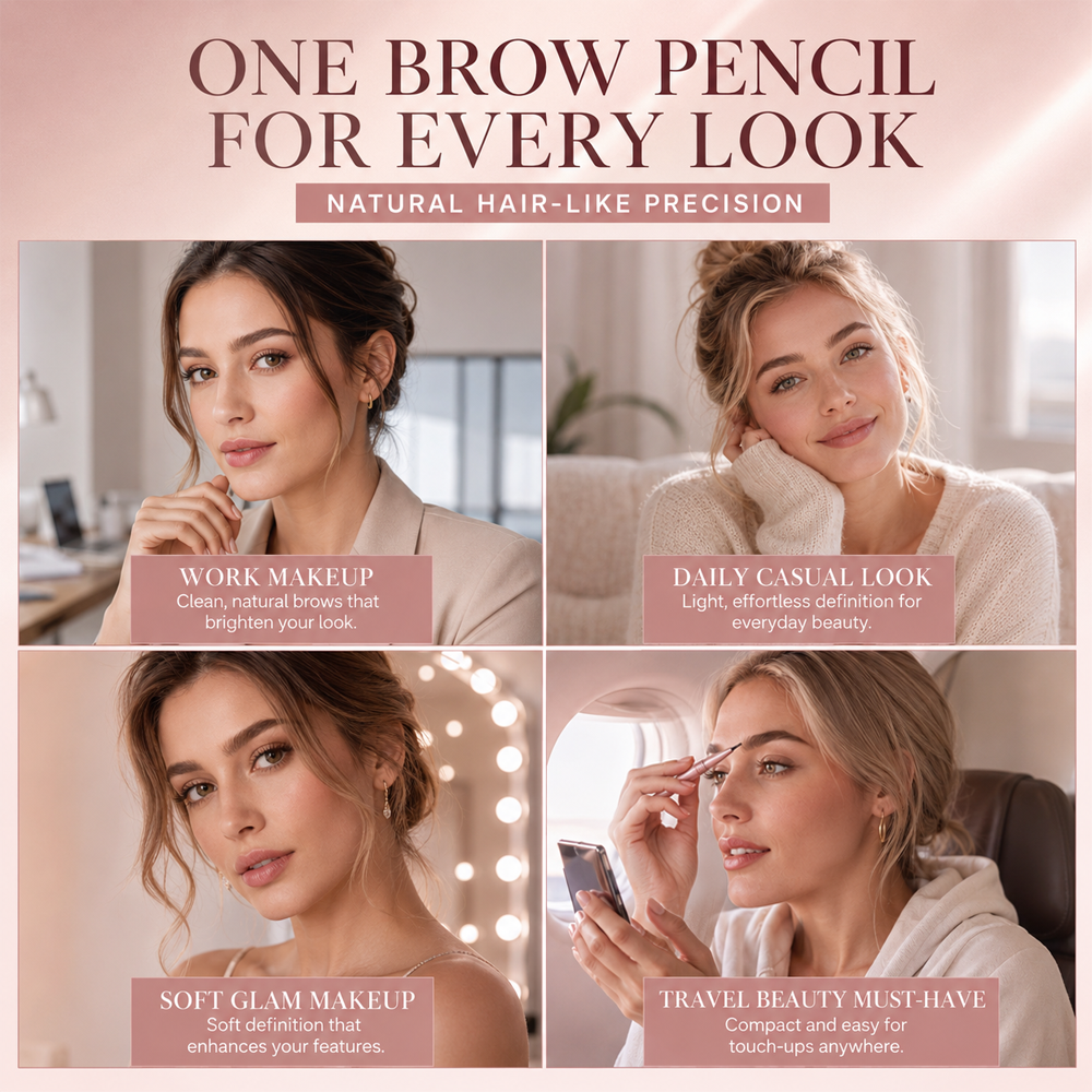 🌿Waterproof Micro-Fork Brow Pencil – 🌿Natural Hair-Like Brows--Polarvix®