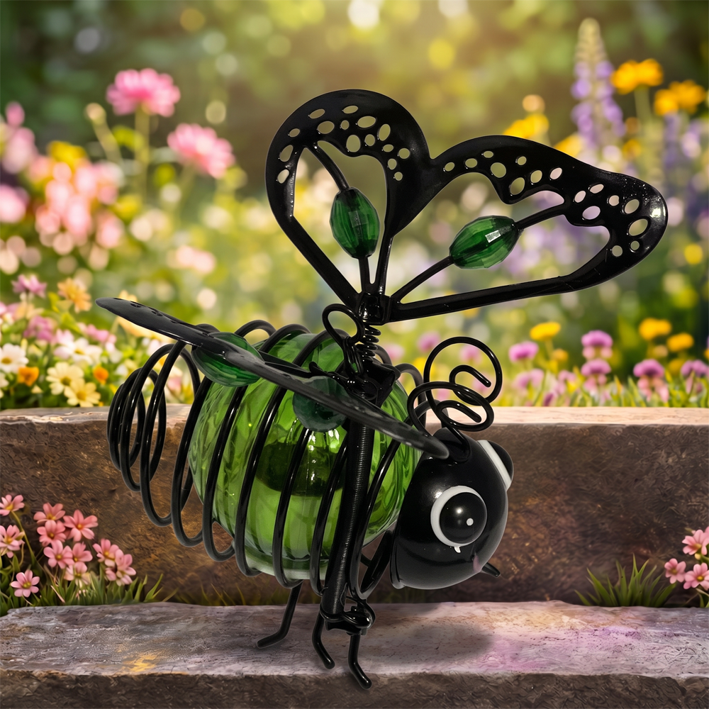 Polarvix® 🐝Hanging Solar Bee Light – Warm Amber Glow, Flicker-Free, Perfect for Garden Parties – Spread Joy Day and Night 🌞🌜