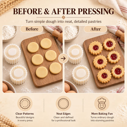 🍪🍪 Easy-Press Pastry & Cookie Mold – Beautiful Homemade Treats Made Simple---Polarvix®