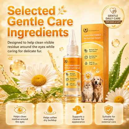 Daily Eye Cleaning--Gentle Pet Eye Stain Remover Drops, Nourishing Soothing Essence for Dogs and Cats Polarvix®