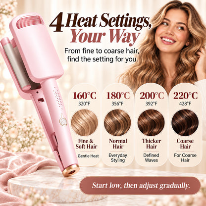 ✨ 💈 LIMITED-TIME ! 💐 Wavy Curling Iron – Effortless Clamp-and-Hold Styling, Save Time on Your Everyday Look