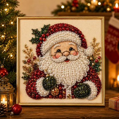 ✨ 3D Christmas Pearl Craft Kit🎅 – Relaxing DIY Holiday Art | All‑In‑One Framed Pearl Diamond Painting for Christmas Decor & Heartwarming Family Gifts