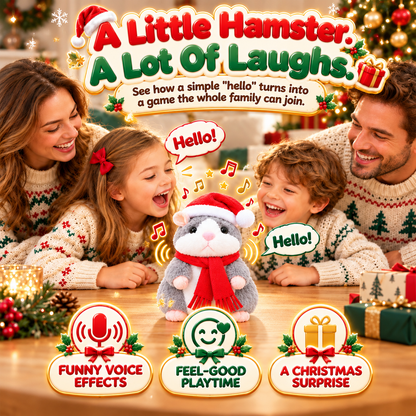 🎁🎄 Talking Hamster Plush – Interactive Learning Toy & Fun Christmas Gift for Kids