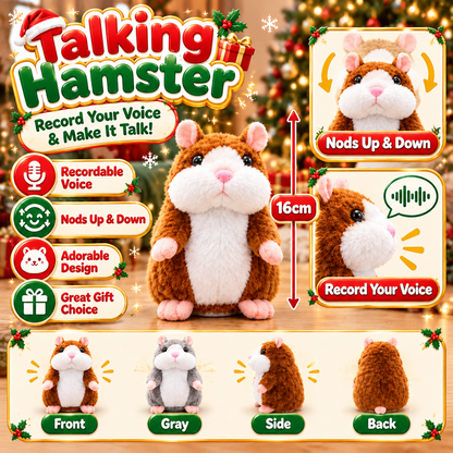 🎁🎄 Talking Hamster Plush – Interactive Learning Toy & Fun Christmas Gift for Kids
