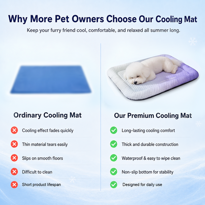 Beat the Heat! ❄️ Cooling Mat for Pets 🐶🐾 | Self Cooling • Breathable • Perfect for Summer--Polarvix®