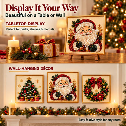 ✨ 3D Christmas Pearl Craft Kit🎅 – Relaxing DIY Holiday Art | All‑In‑One Framed Pearl Diamond Painting for Christmas Decor & Heartwarming Family Gifts
