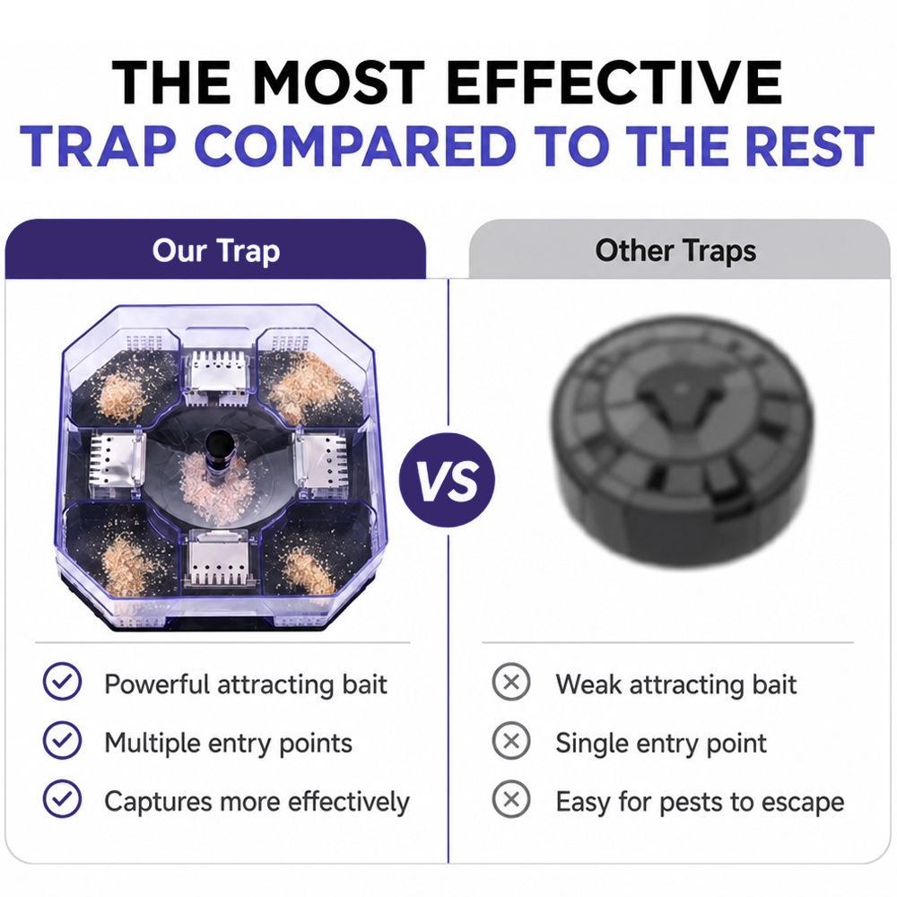 ⏳Time-Limited Special⏰ Reusable Roach Trap – Physical capture, no toxic sprays. One‑way doors, easy to check & clean. Safe for homes with kids & pets! 🏠✨---Polarvix®