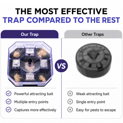 ⏳Time-Limited Special⏰ Reusable Roach Trap – Physical capture, no toxic sprays. One‑way doors, easy to check & clean. Safe for homes with kids & pets! 🏠✨---Polarvix®