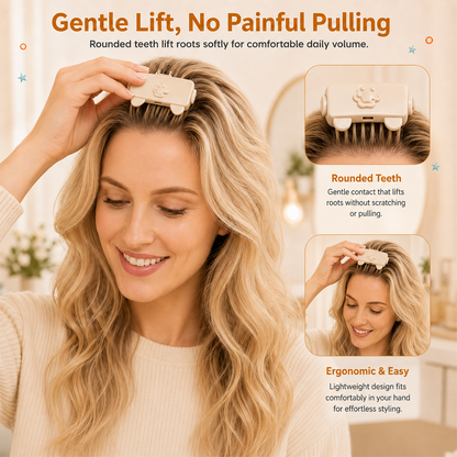 Wireless Heated Volumizing Root Lift Clip, Portable Travel Hair Styling Tool for Flat Fine Hair
