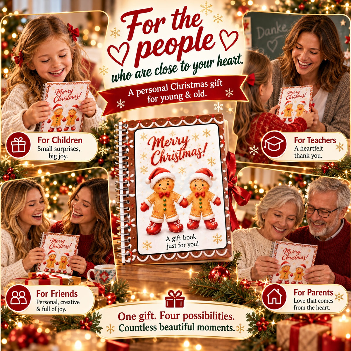 🎁🎁 40% OFF – Perfect for Christmas! 🎅 Christmas Gift Card Album – DIY Spiral Album for Personalized Gifts 👍– Polarvix®