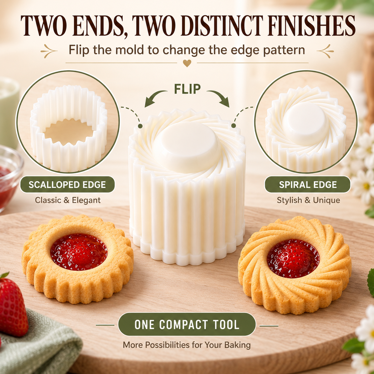 🍪🍪 Easy-Press Pastry & Cookie Mold – Beautiful Homemade Treats Made Simple---Polarvix®