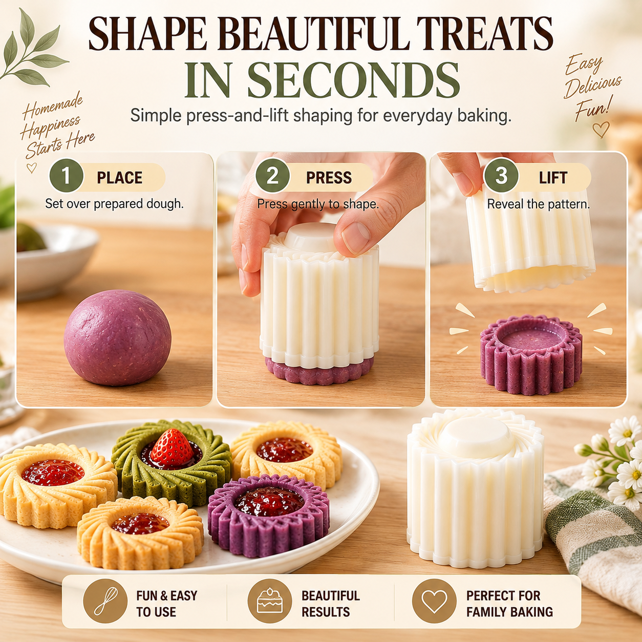 🥮🥮Creative Double-Ended Pastry Mold – 2-in-1 Design for Easy & Beautiful Baking---Polarvix®