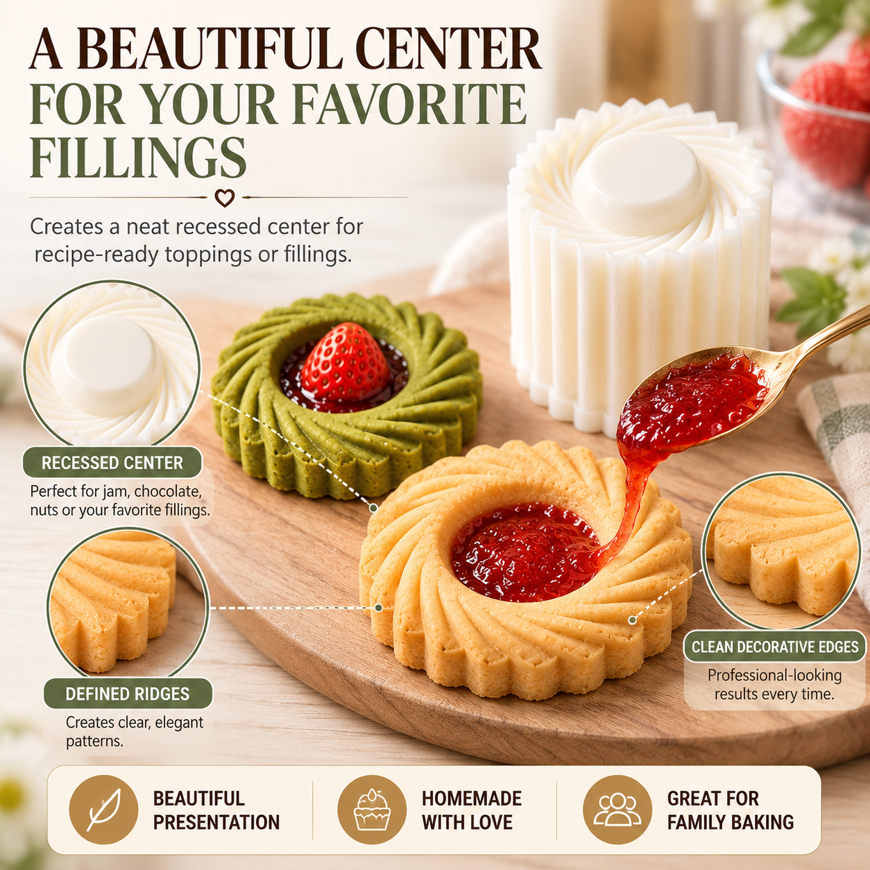 🍪🍪 Easy-Press Pastry & Cookie Mold – Beautiful Homemade Treats Made Simple---Polarvix®