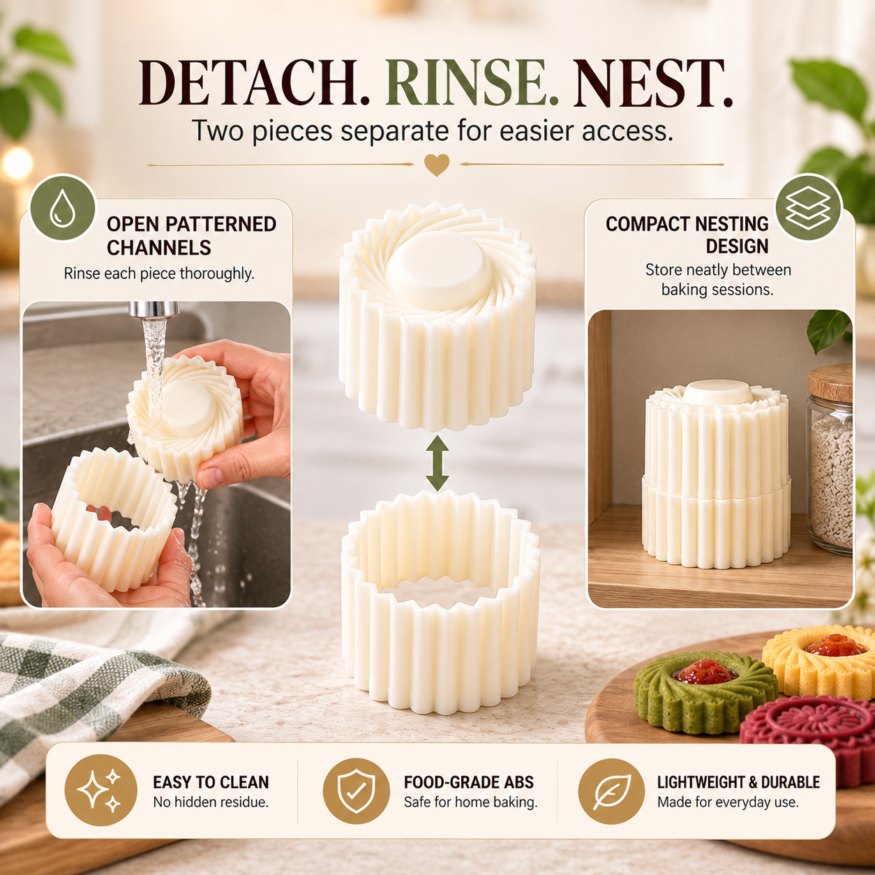 🍪🍪 Easy-Press Pastry & Cookie Mold – Beautiful Homemade Treats Made Simple---Polarvix®