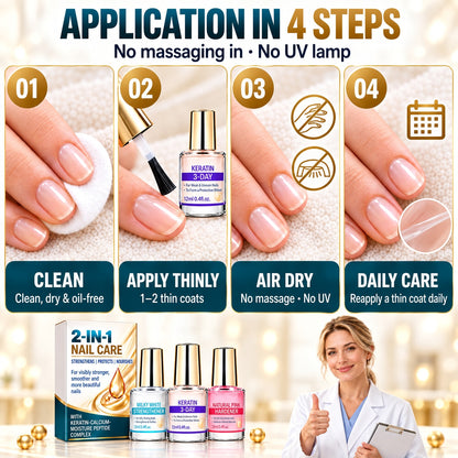 💜💅Lilac Glossy Mirror Nail Strengthener | Lightweight Serum Locks Nail Moisture, Reinforce Nail Plate & Lower Damage Chance---Polarvix®