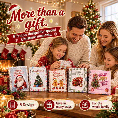 🎁🎁 40% OFF – Perfect for Christmas! 🎅 Christmas Gift Card Album – DIY Spiral Album for Personalized Gifts 👍– Polarvix®