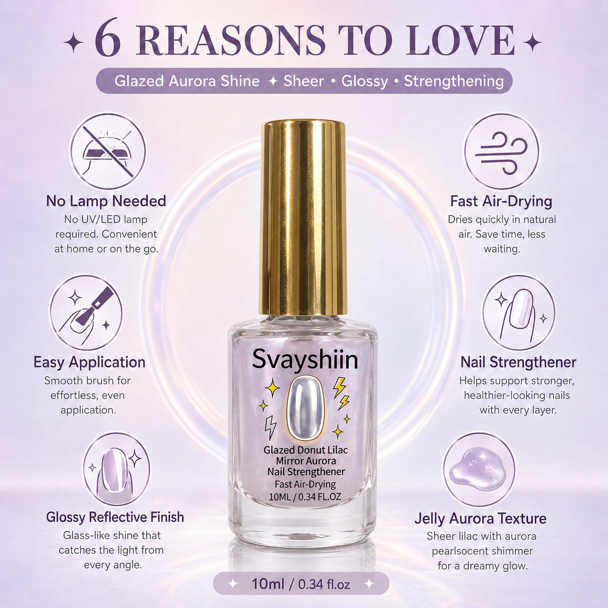 upsell ⏰ 45% OFF !! 💅 Lilac Glossy Nail Strengthener – Strengthen Weak Nails & Restore Natural Shine Polarvix®