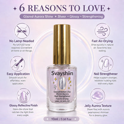 upsell ⏰ 45% OFF !! 💅 Lilac Glossy Nail Strengthener – Strengthen Weak Nails & Restore Natural Shine Polarvix®