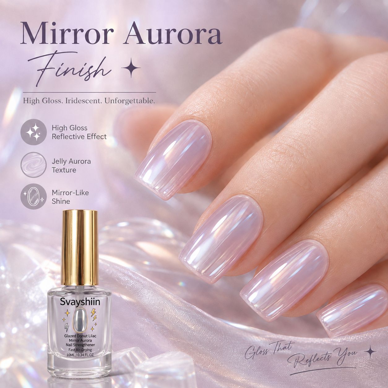 upsell ⏰ 45% OFF !! 💅 Lilac Glossy Nail Strengthener – Strengthen Weak Nails & Restore Natural Shine Polarvix®