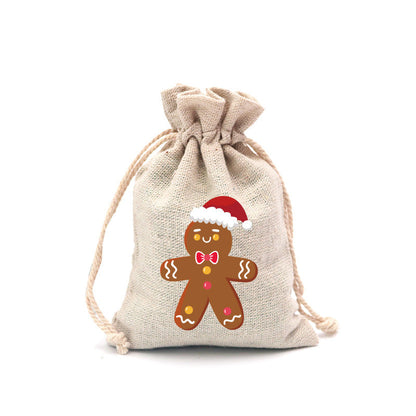 🎄⛄ Christmas Jute Gift Bags with Drawstrings — Neatly Pack Loose Candies and Gifts in Seconds 🎁🎄– Polarvix®