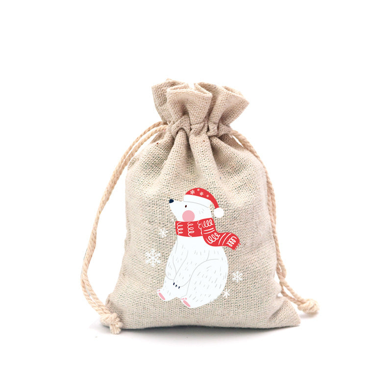 🎄⛄ Christmas Jute Gift Bags with Drawstrings — Neatly Pack Loose Candies and Gifts in Seconds 🎁🎄– Polarvix®
