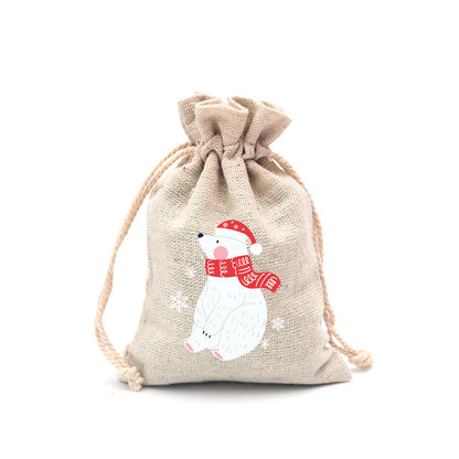 🎄⛄ Christmas Jute Gift Bags with Drawstrings — Neatly Pack Loose Candies and Gifts in Seconds 🎁🎄– Polarvix®
