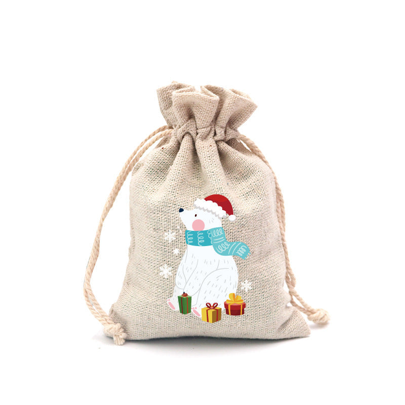 🎄⛄ Christmas Jute Gift Bags with Drawstrings — Neatly Pack Loose Candies and Gifts in Seconds 🎁🎄– Polarvix®