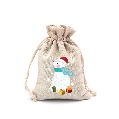 🎄⛄ Christmas Jute Gift Bags with Drawstrings — Neatly Pack Loose Candies and Gifts in Seconds 🎁🎄– Polarvix®
