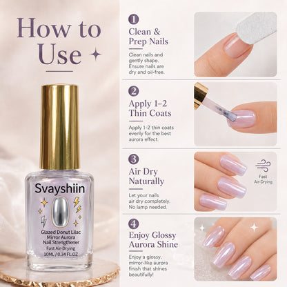 upsell ⏰ 45% OFF !! 💅 Lilac Glossy Nail Strengthener – Strengthen Weak Nails & Restore Natural Shine Polarvix®