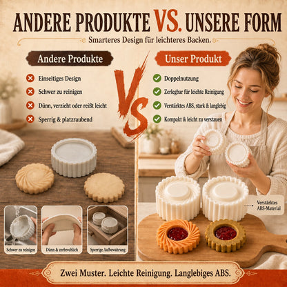 🥮🥮1 kaufen, 1 gratis! Kreative 2-in-1-Teigform – Zwei Designs für einfaches & schönes Backen