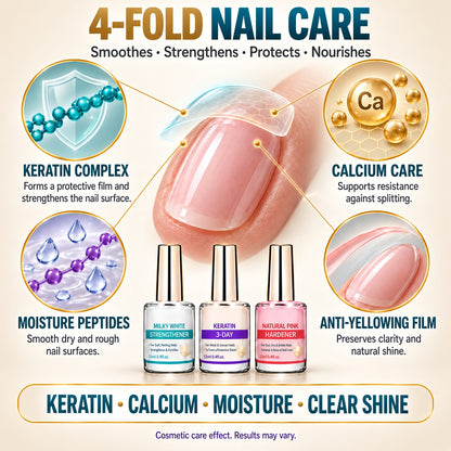💜💅Lilac Glossy Mirror Nail Strengthener | Lightweight Serum Locks Nail Moisture, Reinforce Nail Plate & Lower Damage Chance---Polarvix®