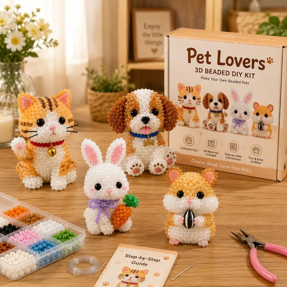 Polarvix® 🔥Hot Sale - 40% OFF🔥✨Petite 3D Beaded Animal Craft Kit