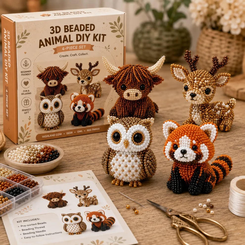 Polarvix® 🔥Hot Sale - 40% OFF🔥✨Petite 3D Beaded Animal Craft Kit