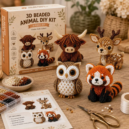 Polarvix® 🔥Hot Sale - 40% OFF🔥✨Petite 3D Beaded Animal Craft Kit